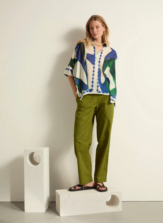 Blouse Heracles Cactus Lapis Blue - Mare di Latte
