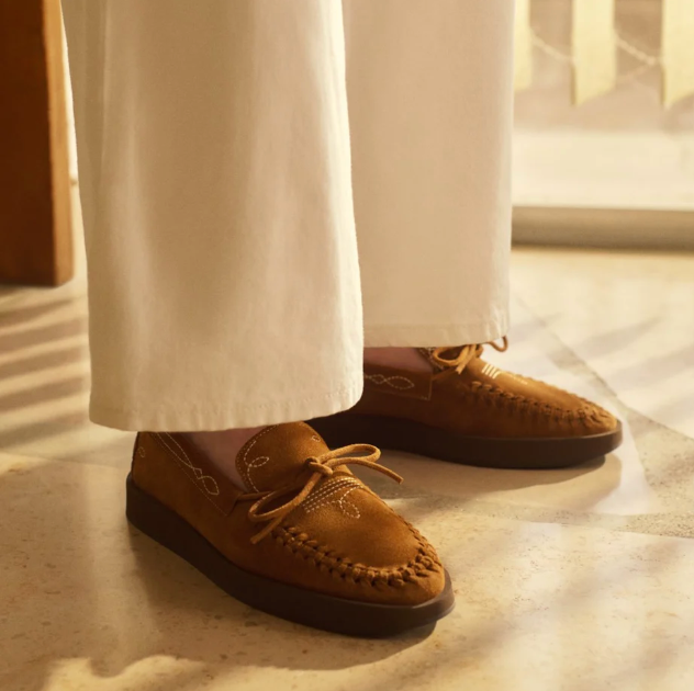 Mocassin Totem Camel - Socque