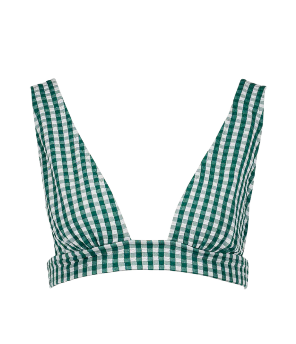 L'Ensorcelant Haut Foulard Vichy Vert - Anja
