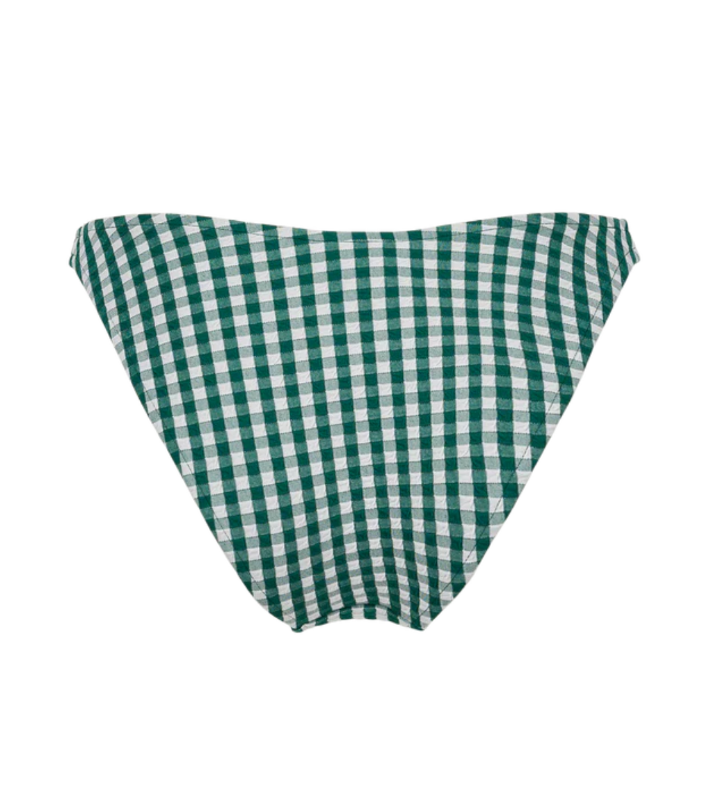 La Séduisante Culotte Tanga Vichy Vert - Anja