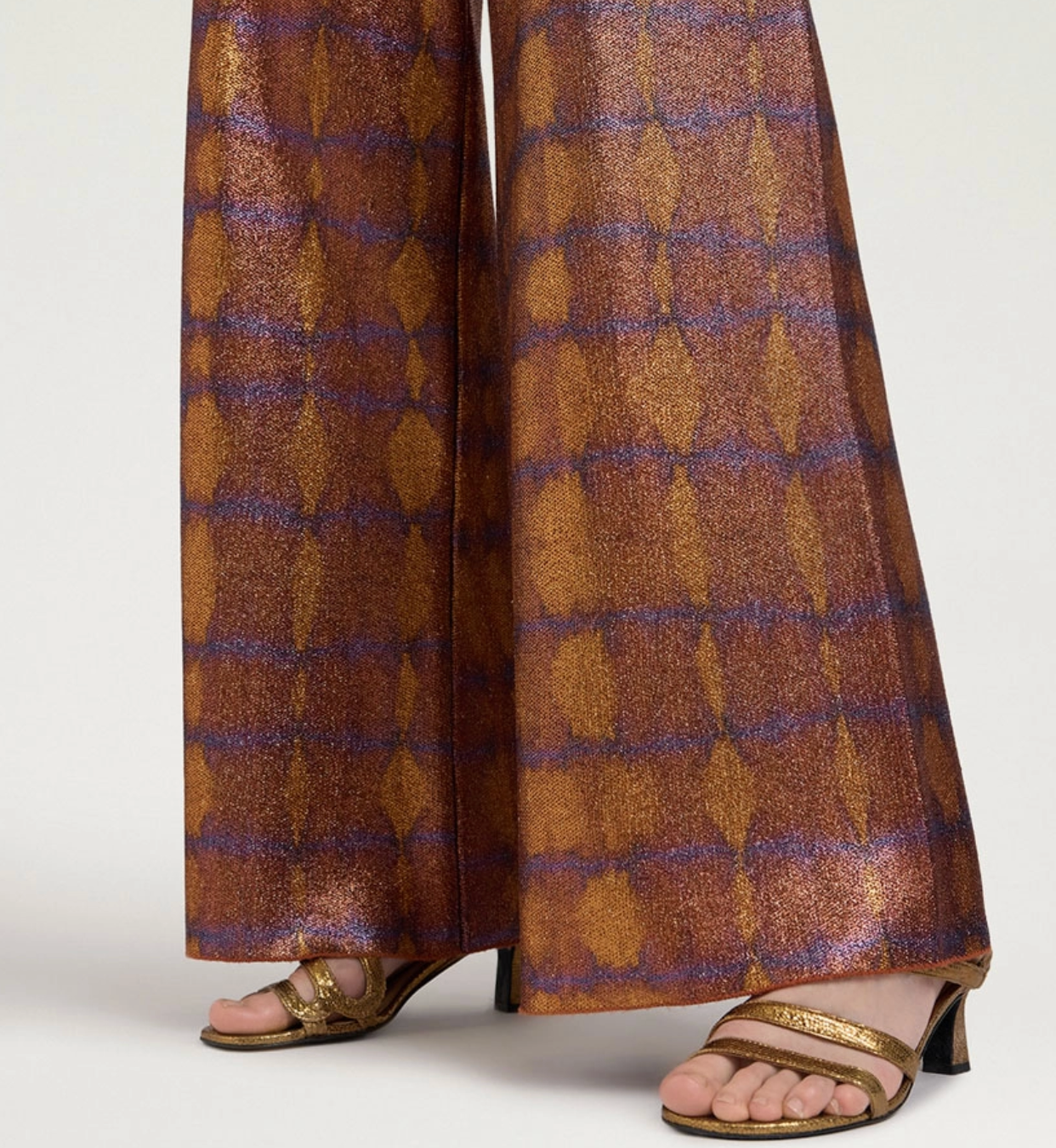 Pantalon Anselmo Imprimé Brûlé/Violet - Momoni