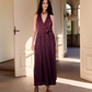 Robe Pepita Jersey Lurex Mauve - Momoni