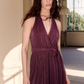 Robe Pepita Jersey Lurex Mauve - Momoni