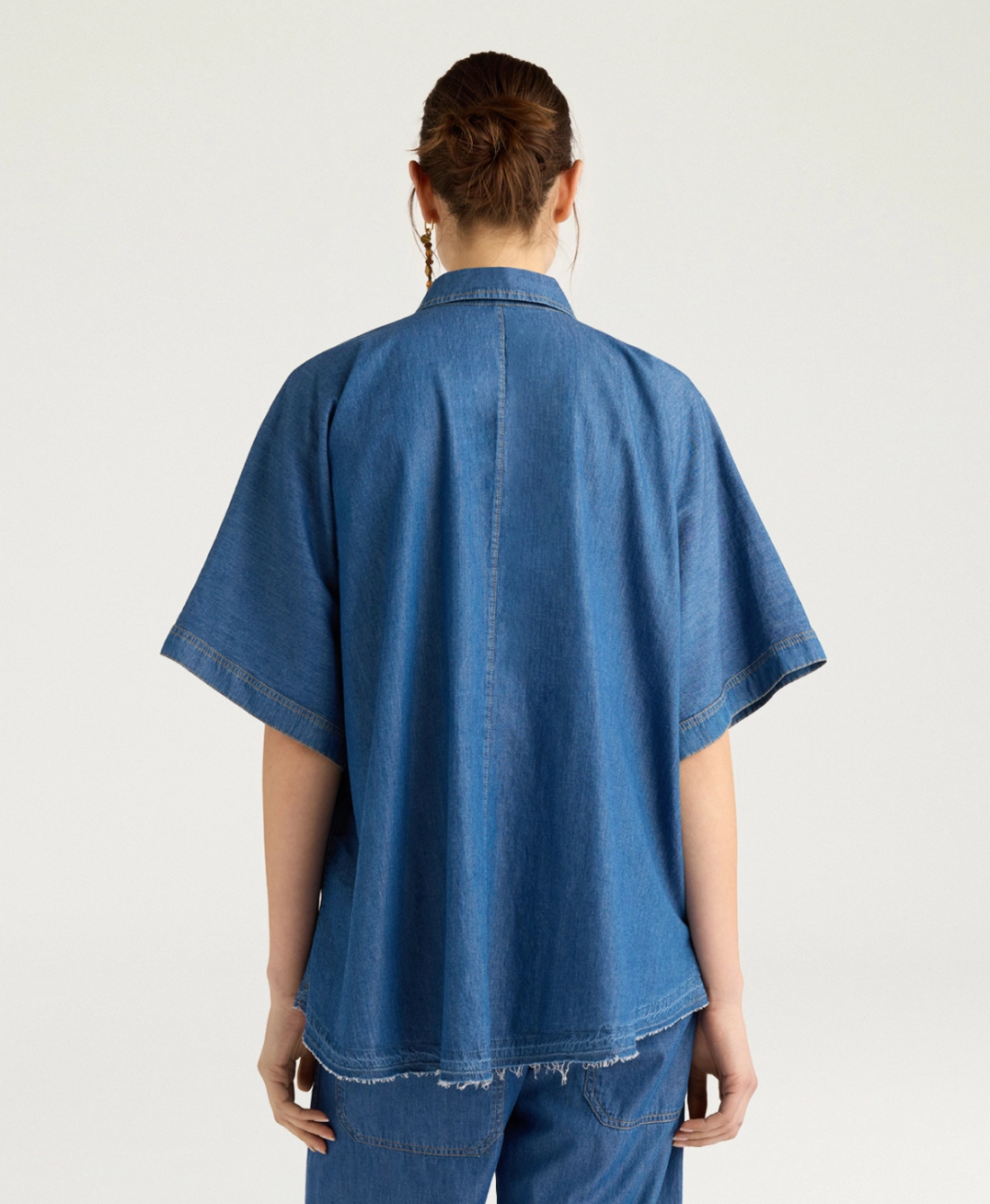 Chemisier Lila Chambray Bleu - Momoni