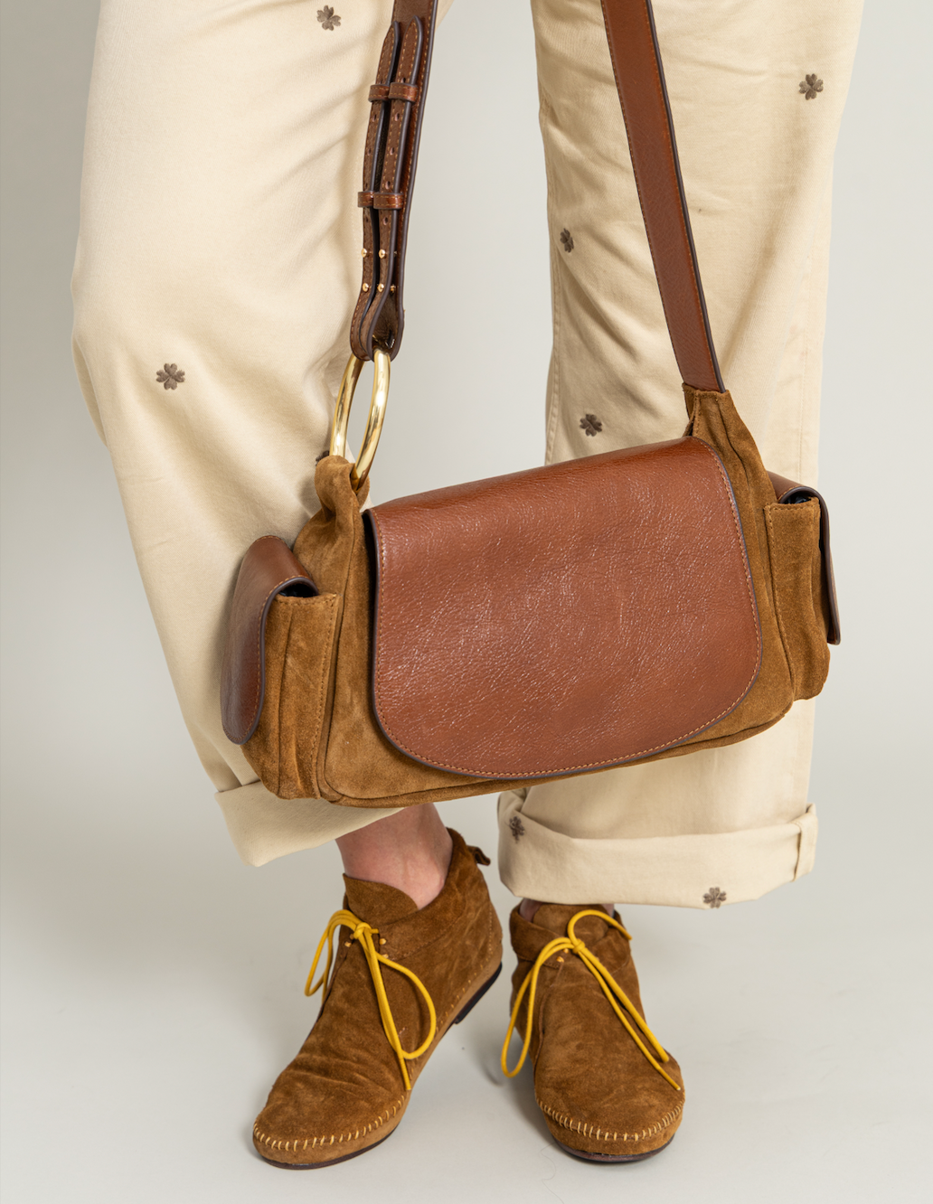 Sac Marine Cuir Tabac - Claris Virot