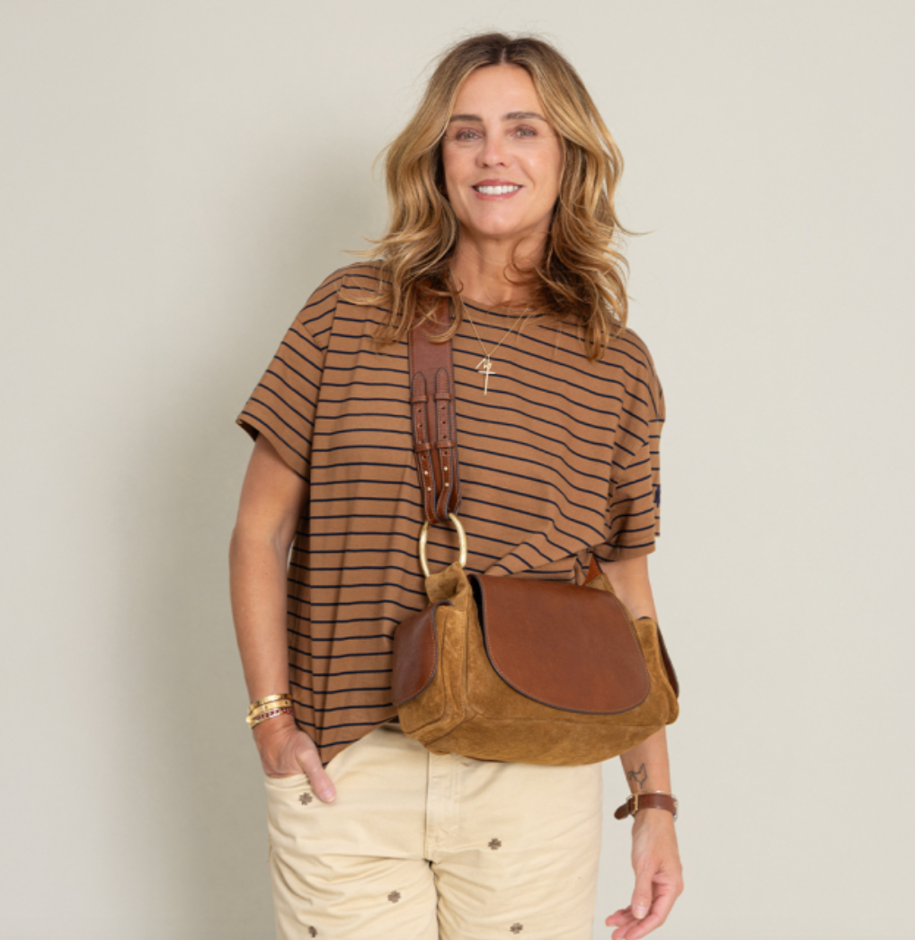 Sac Marine Cuir Tabac - Claris Virot
