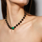 Collier Samhita Bois et Malachite - Tityaravy