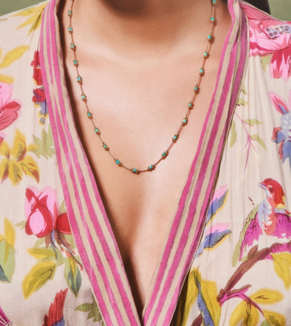 Collier Lotus Turquoise - Tityaravy