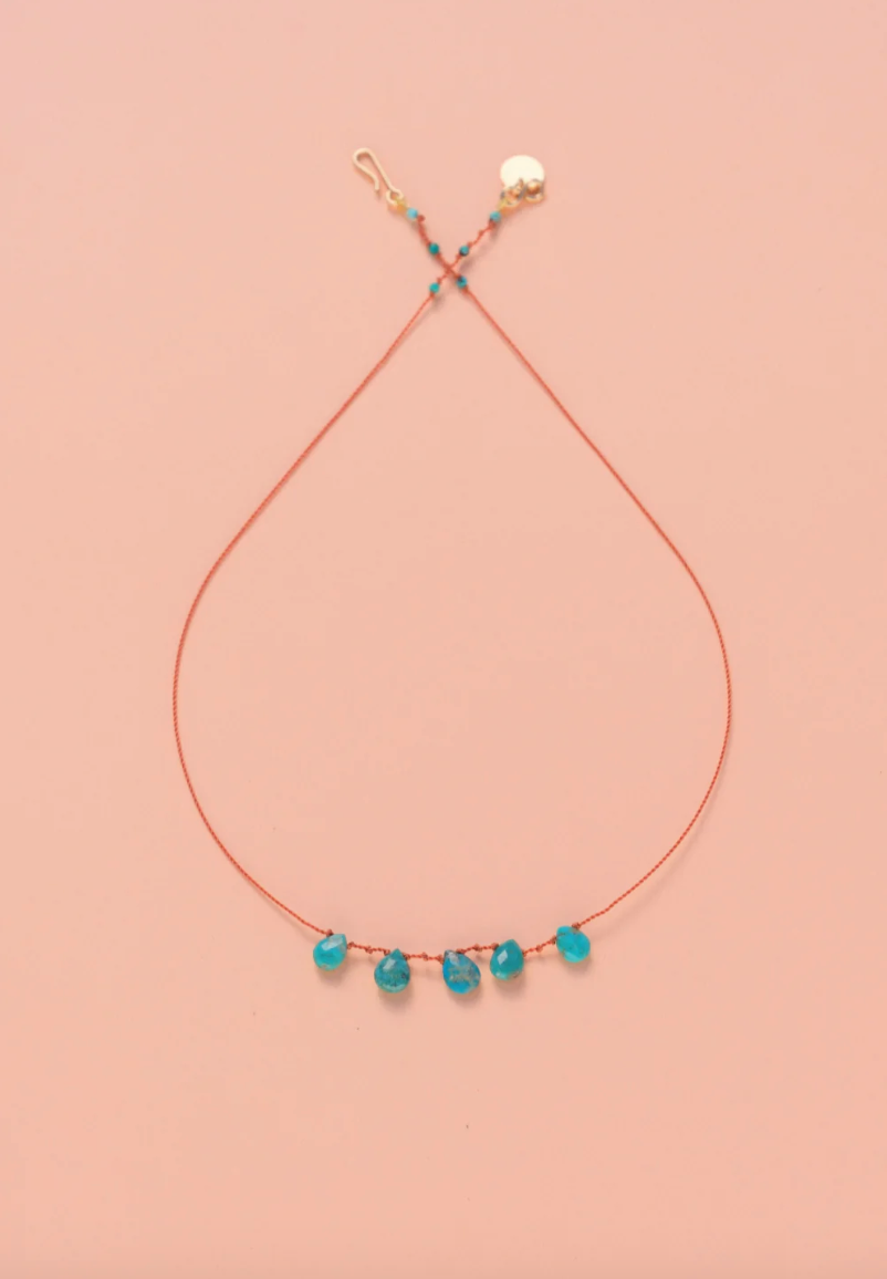 Collier 5 Gouttes Turquoises - Ivarene
