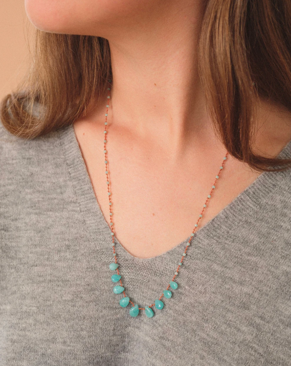 Collier 9 Gouttes Amazonite - Ivarene