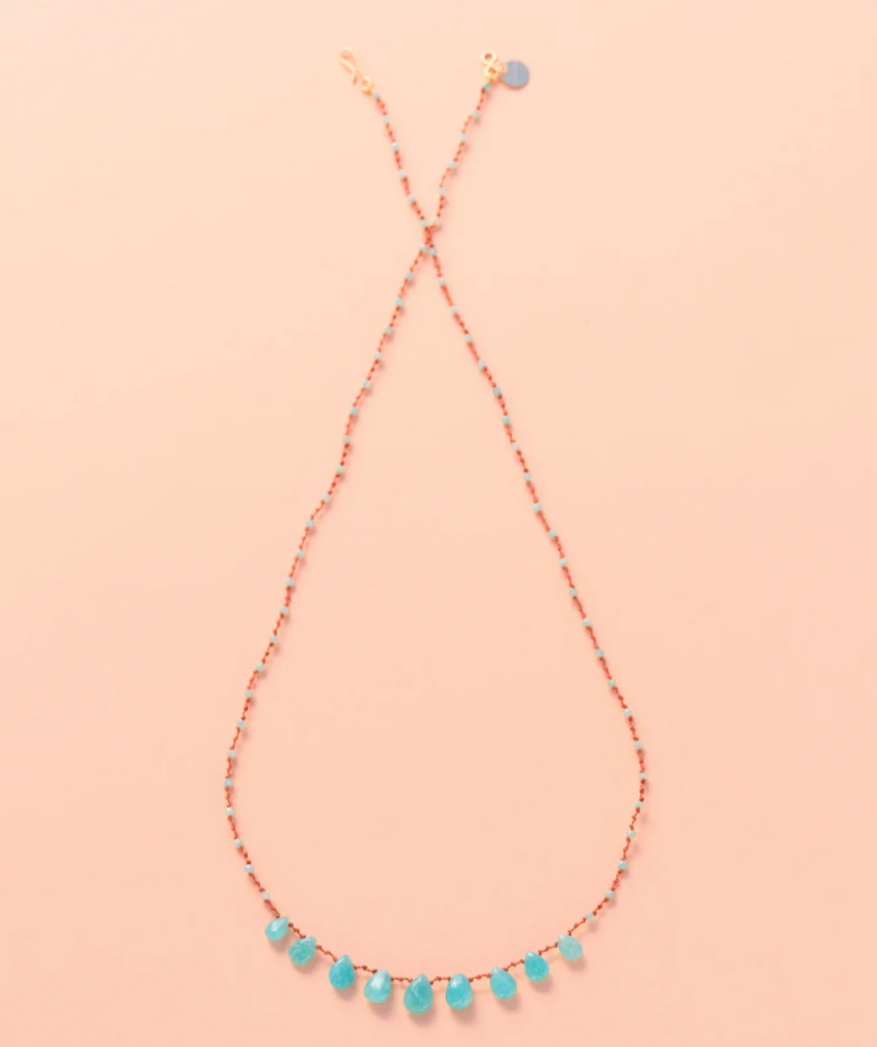 Collier 9 Gouttes Amazonite - Ivarene