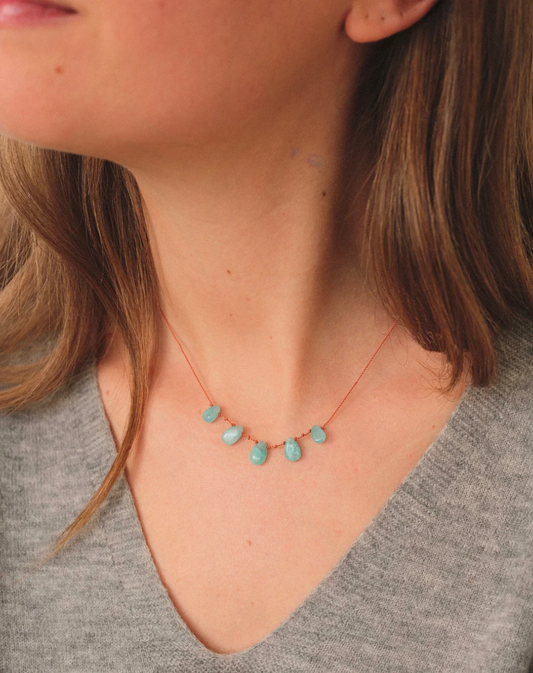 Collier 5 Gouttes Amazonite - Ivarene