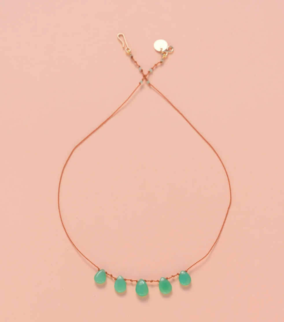 Collier 5 Gouttes Chrysoprase - Ivarene
