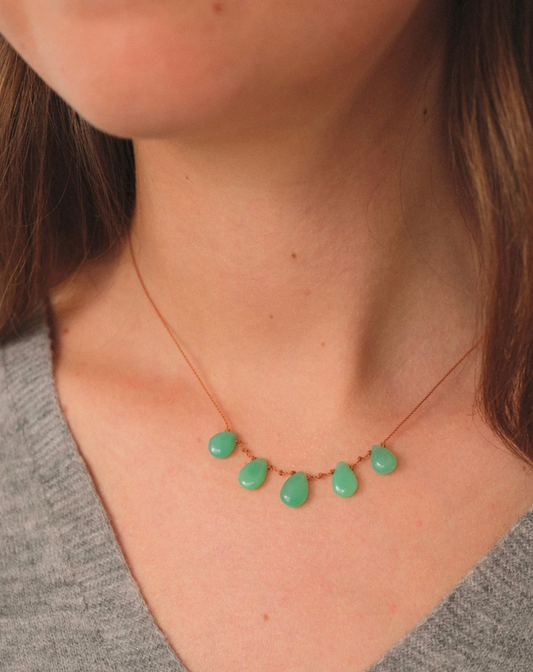 Collier 5 Gouttes Chrysoprase - Ivarene