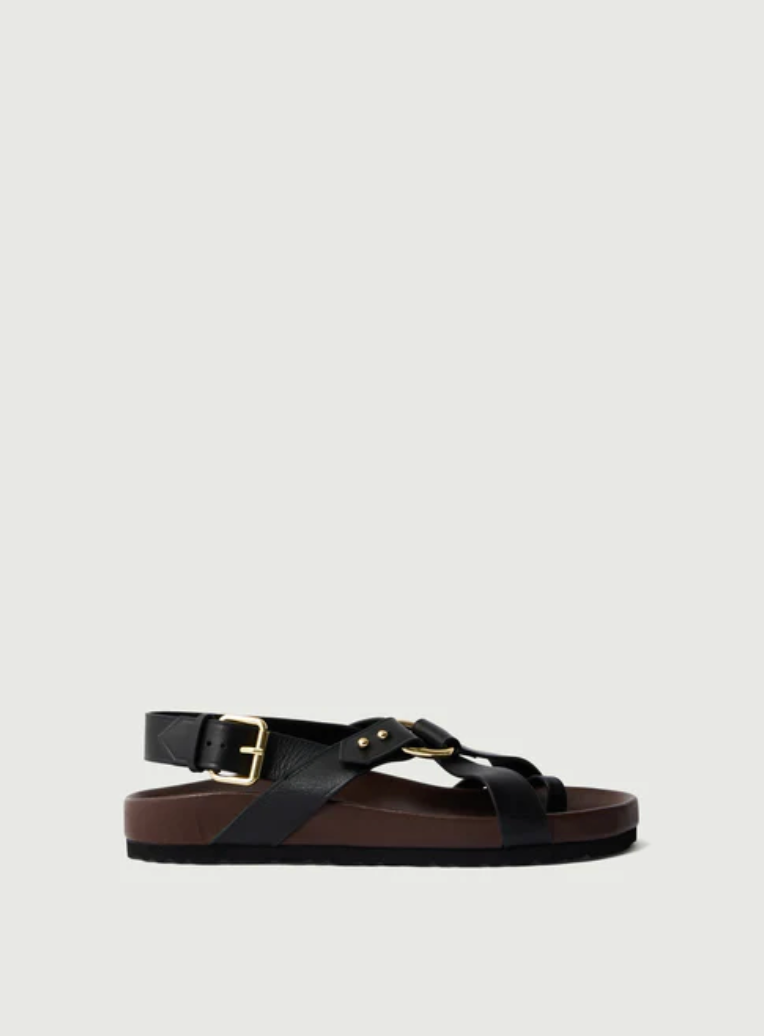 Sandales Mexico Cuir Noir - Soeur