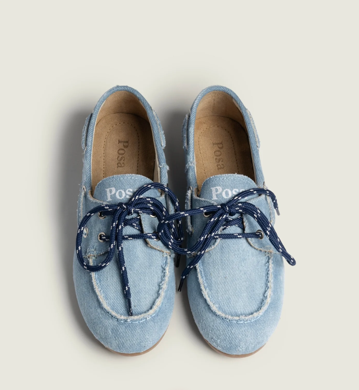 Boat Loafer Brushed Denim Light Blue - Posa