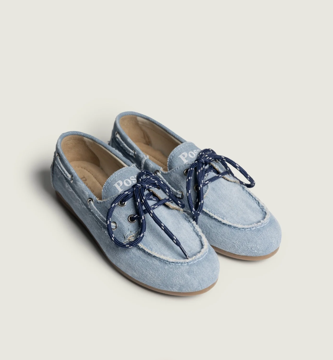 Boat Loafer Brushed Denim Light Blue - Posa