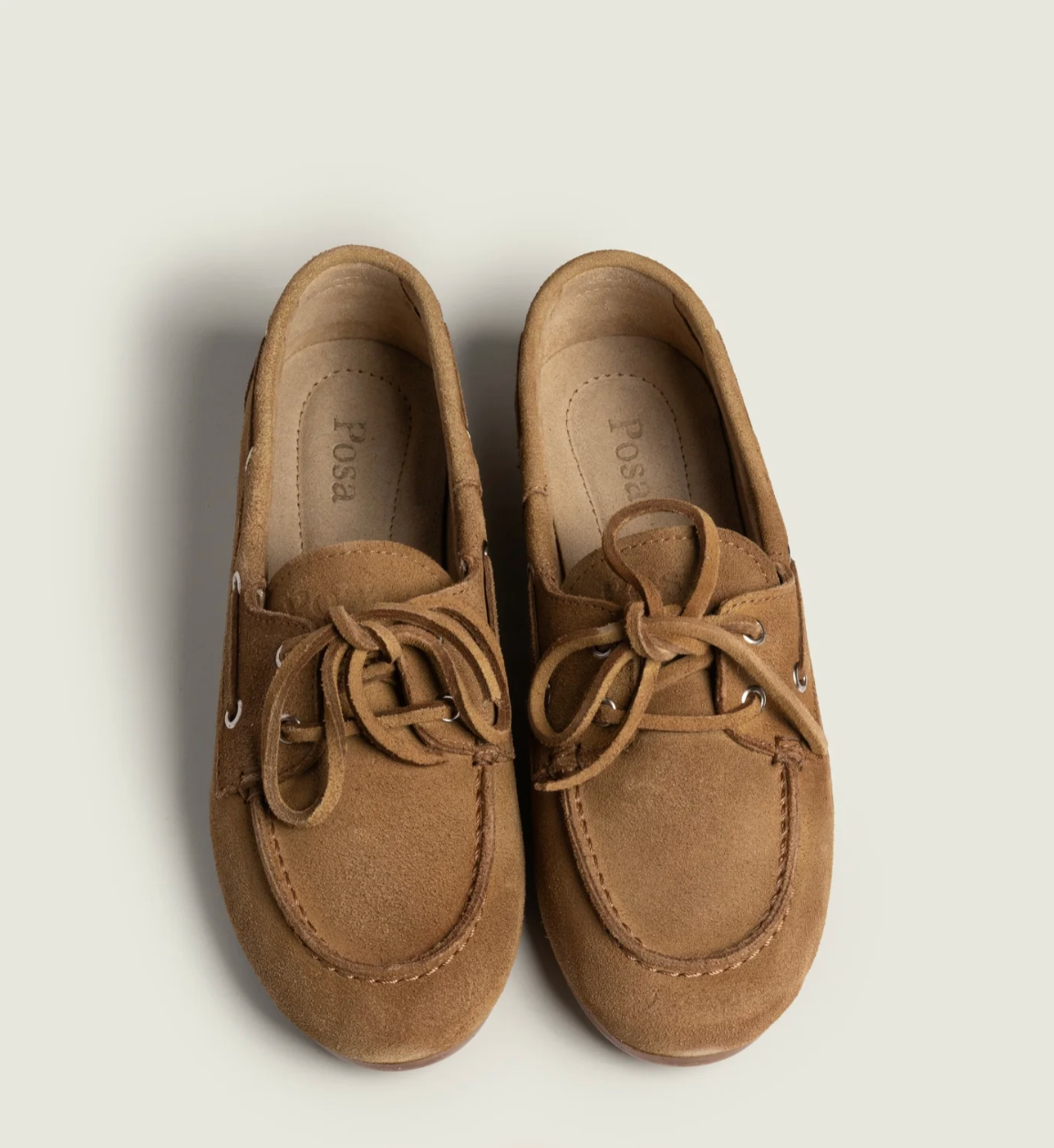 Boat Loafer Brushed Suede Camel - Posa