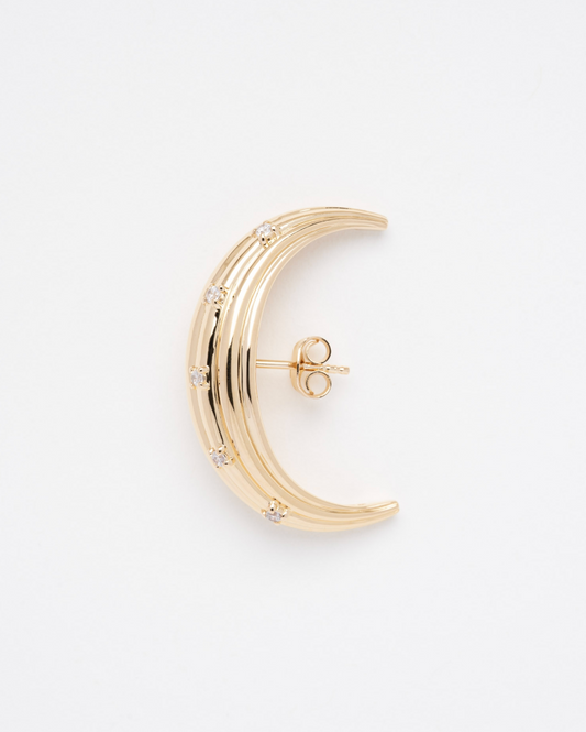 Boucle d'Oreille Moon Or & Shiny - Sigal
