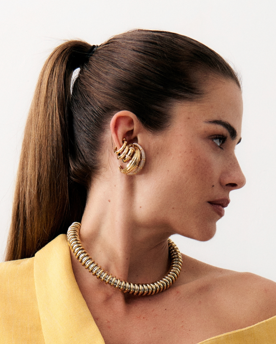 Boucle d'Oreille Moon Or & Shiny - Sigal