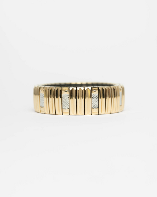 Bracelet Sig 14 Stripes Or & Argent - Sigal