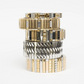 Bracelet Sig 14 Stripes Or & Argent - Sigal
