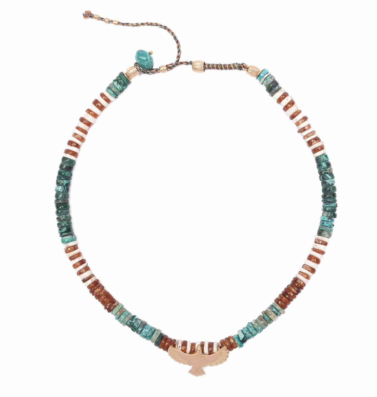 Collier Garuda Aigle Chrysocolle Hessonite - Room Service