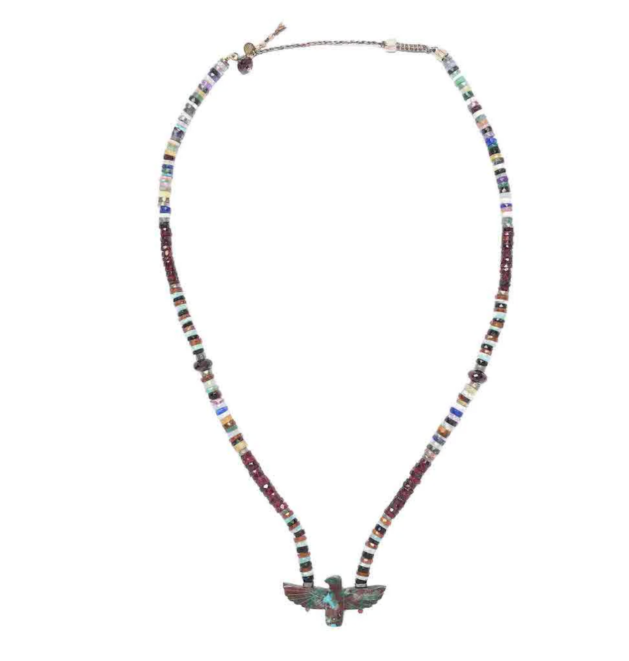 Sautoir Condor Perles Facettées Phoenix Chrysocolle - Room Service