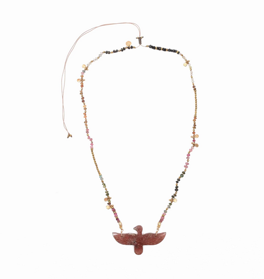Collier Phoenix Perle Quartz Strawberry - Room Service