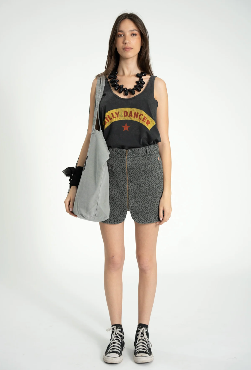 Skirt Grey W/ Animal Print - Sisters Department