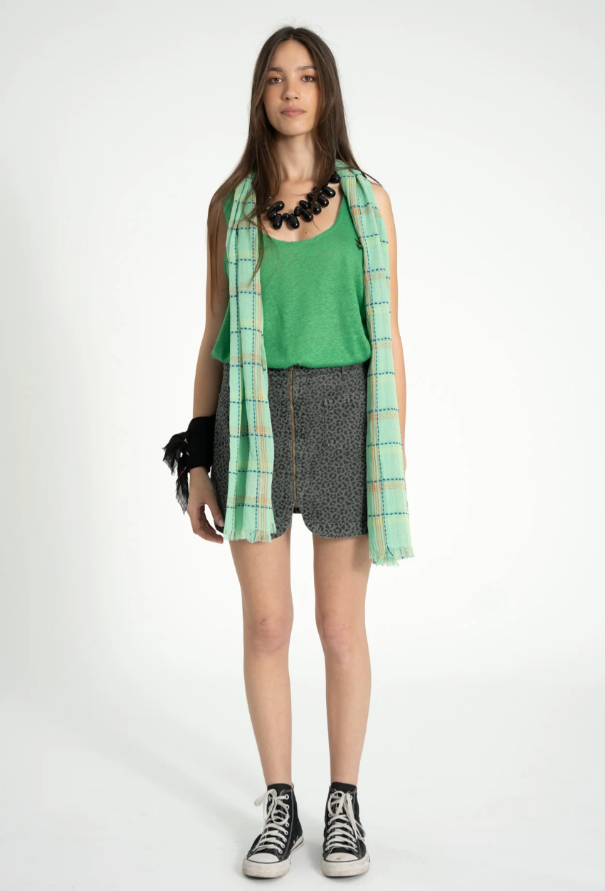 Skirt Grey W/ Animal Print - Sisters Department