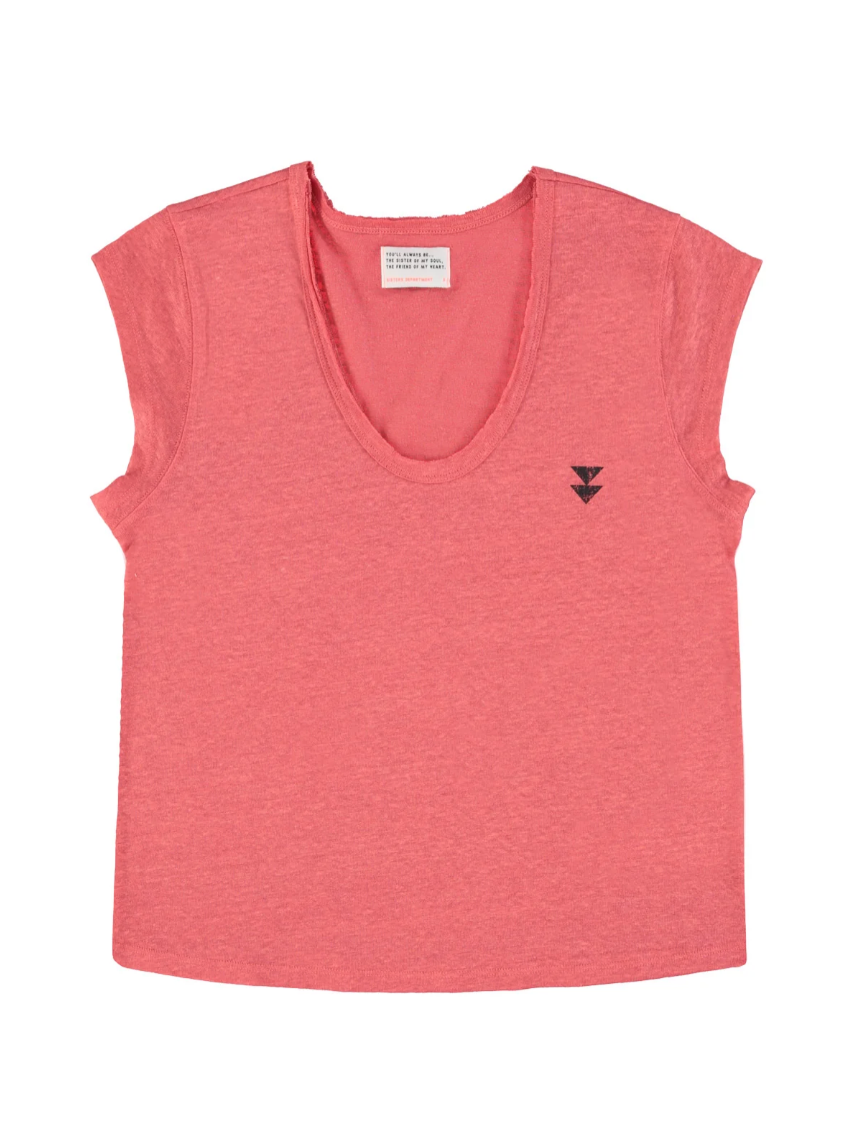 T-Shirt Coral Linen - Sisters Department