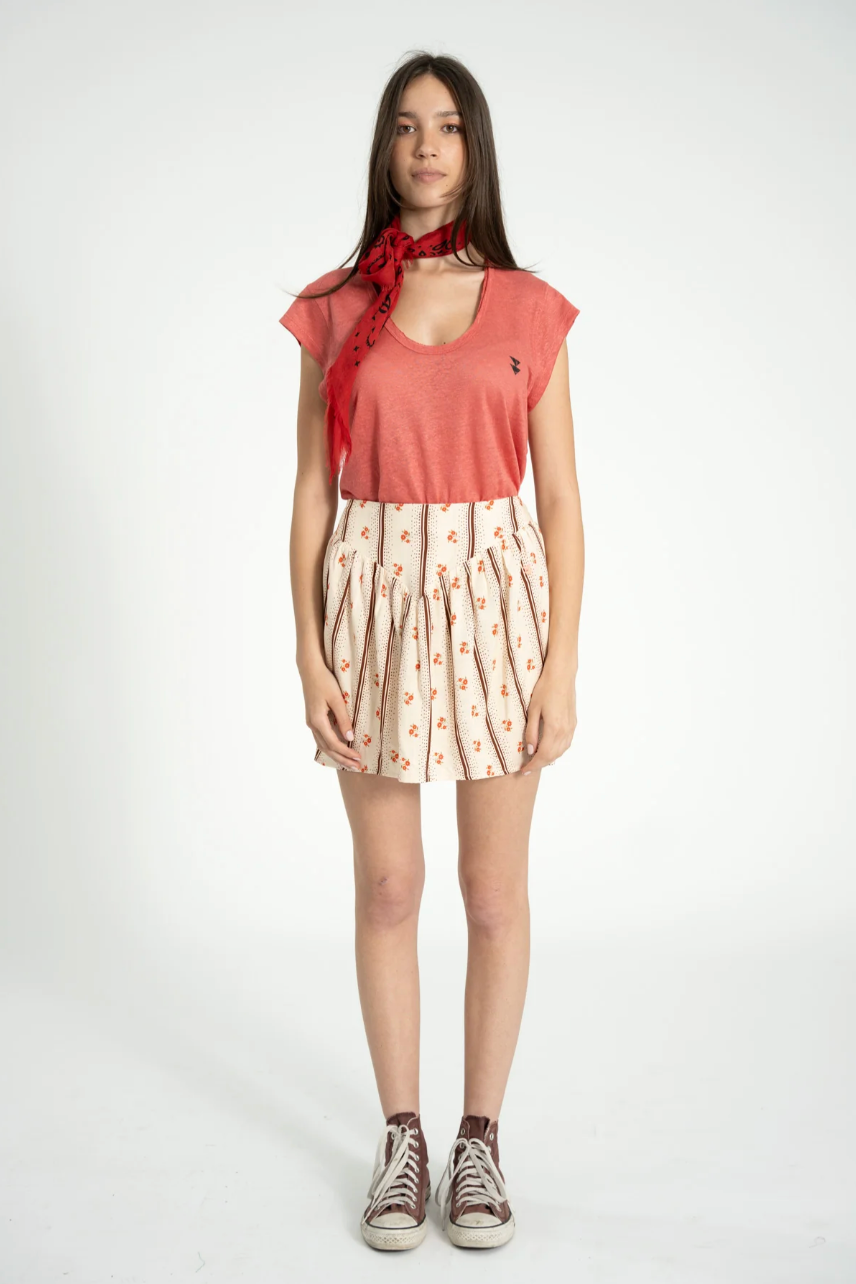 T-Shirt Coral Linen - Sisters Department