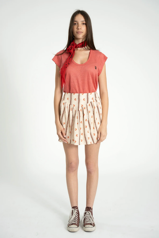 T-Shirt Coral Linen - Sisters Department