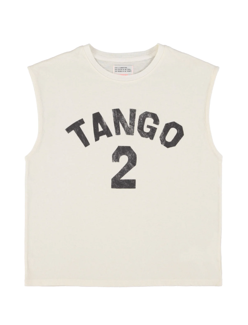 Sleeveless T-Shirt Ecru 2 Tango - Sisters Department