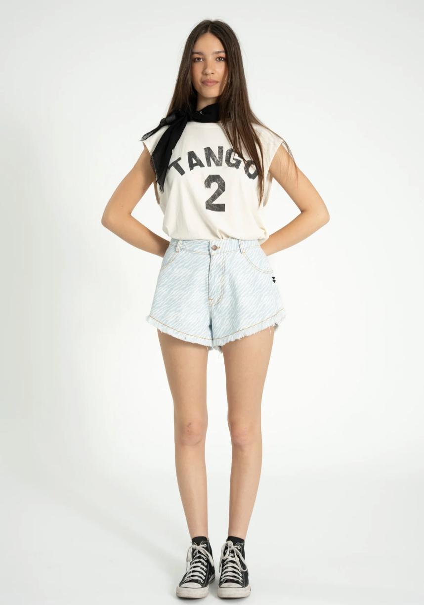 Sleeveless T-Shirt Ecru 2 Tango - Sisters Department