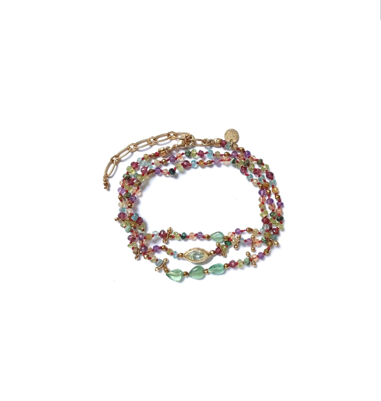 Bracelet 3 Tours Adoum Eye Topaze Bleue Multi Pierres - Room Service