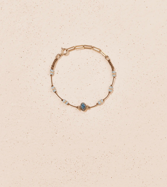 Bracelet Dâka Topaze Bleue - Tityaravy