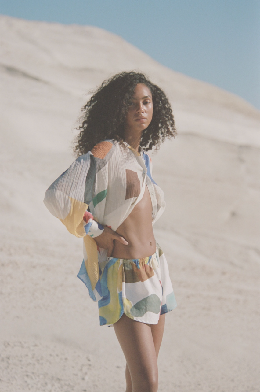 Short en Lin Multicolore - G. Kero