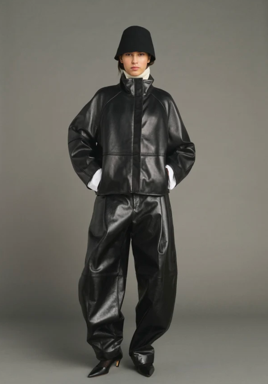 Veste en Cuir Souple Gamma Noire - Soeur