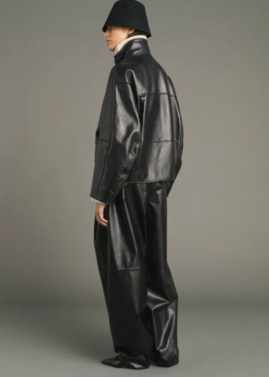 Veste en Cuir Souple Gamma Noire - Soeur
