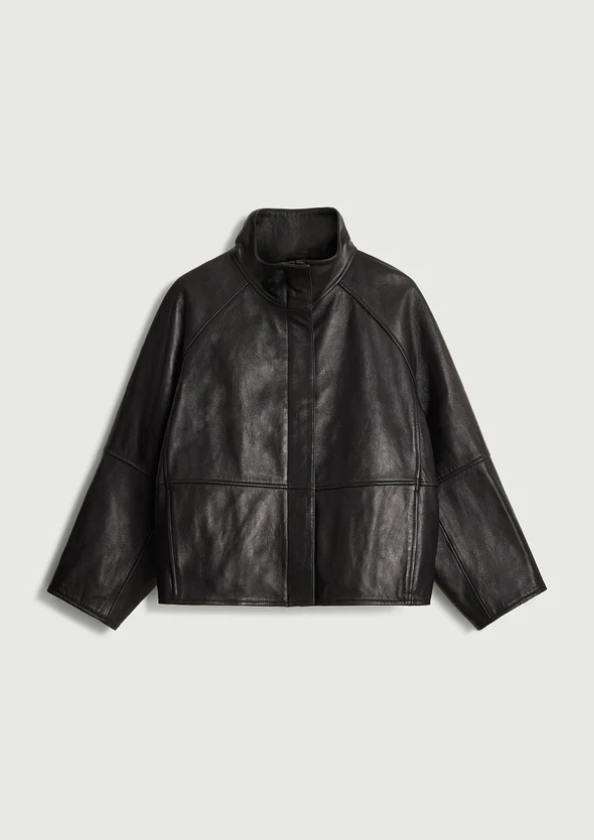 Veste en Cuir Souple Gamma Noire - Soeur