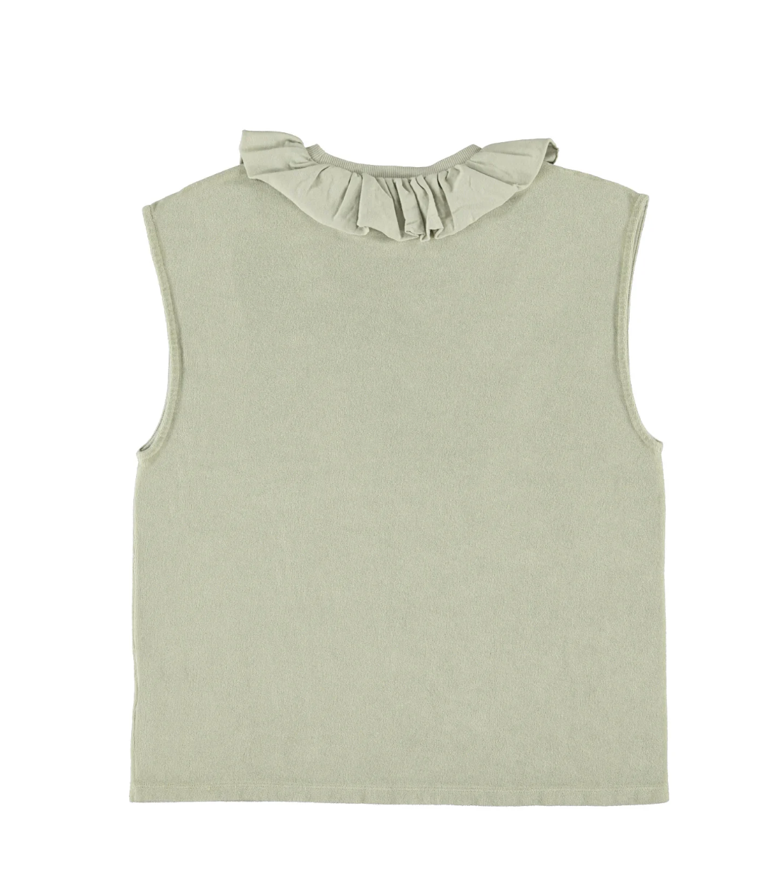 Sleeveless T-Shirt w/ Ruffled Collar Double Trouble - Sisters Department