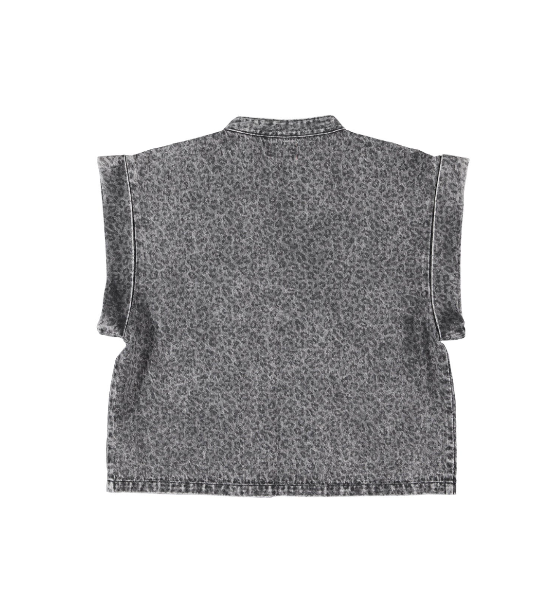 Waistcoat Washed Black Denim - Sisters Department