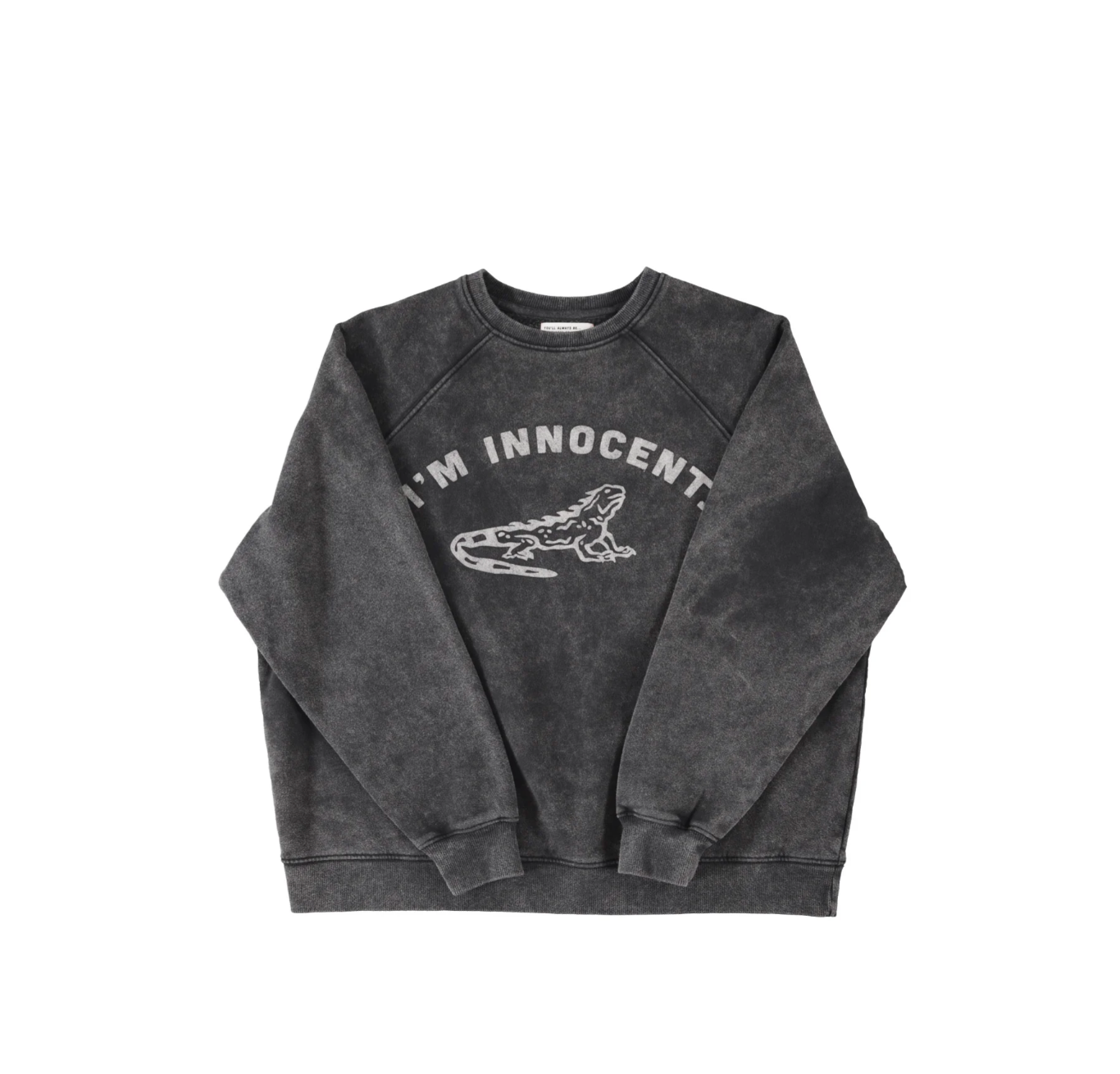 Sweatshirt Fadded Black I'm Innocent Print - Sisters Department