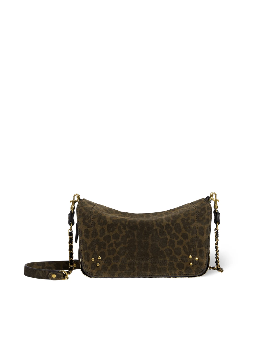 Sac Bobi S Croûte Velours Léopard Kaki - Jérôme Dreyfuss