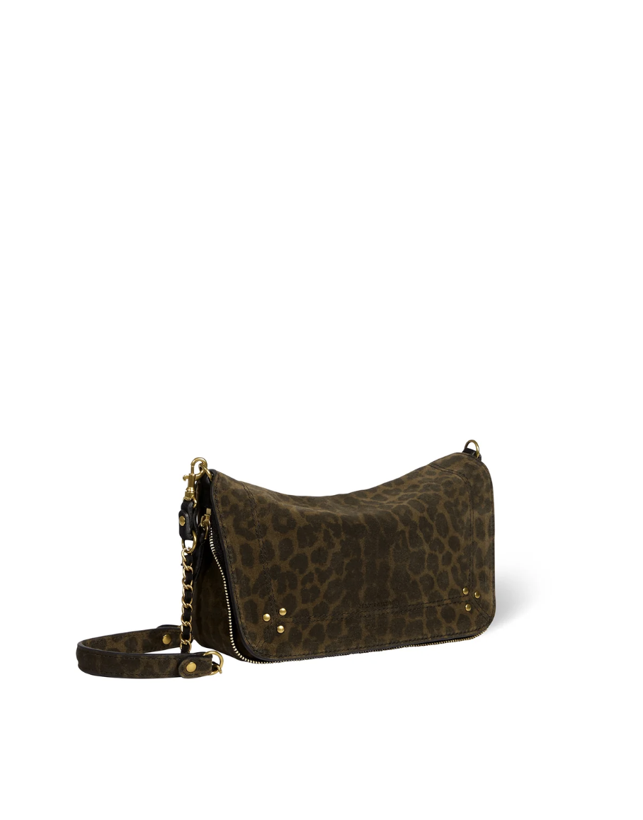 Sac Bobi S Croûte Velours Léopard Kaki - Jérôme Dreyfuss