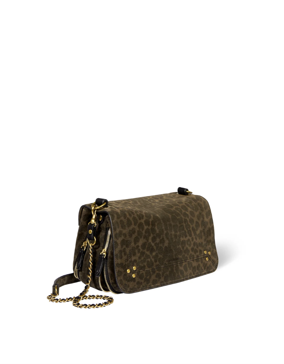 Sac Bobi Croûte Velours Léopard Kaki - Jérôme Dreyfuss