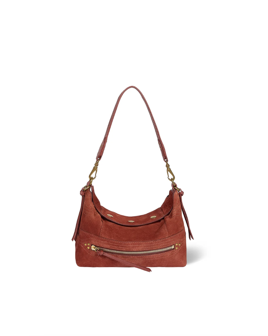 Sac Lucky Hobo Croûte Velours Rouille - Jérôme Dreyfuss