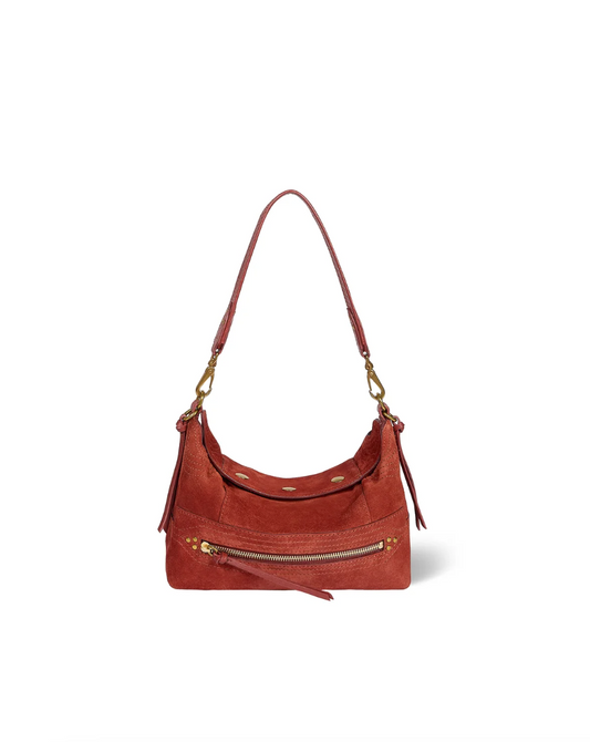 Sac Lucky Hobo Croûte Velours Rouille - Jérôme Dreyfuss